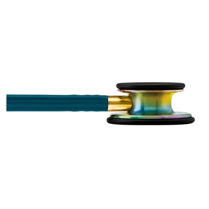 Stetoscop 3M™ Littmann® Classic III, Turcoaz inchis, capsula curcubeu (Caribbean Blue/Rainbow) - imagine 2