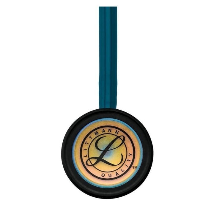 Stetoscop 3M™ Littmann® Classic III, Turcoaz inchis, capsula curcubeu (Caribbean Blue/Rainbow) - imagine 3