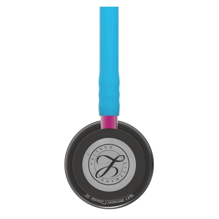 Stetoscop 3M™ Littmann® Classic III, Turcoaz/roz, capsula fumurie (Turquoise/Pink/Smoke) - imagine 3