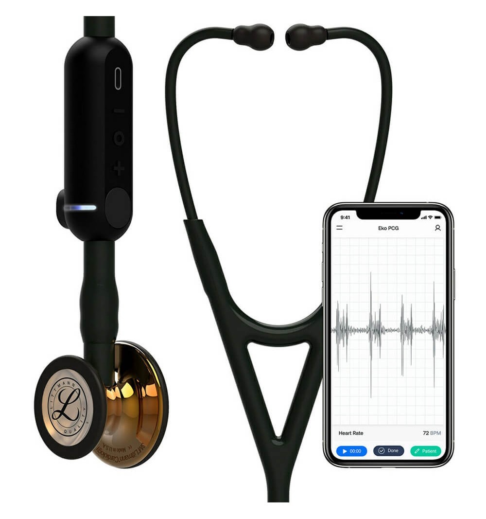 Stetoscop electronic 3M™ Littmann® CORE Digital 8870, Negru, capsula cupru (Black/Copper)