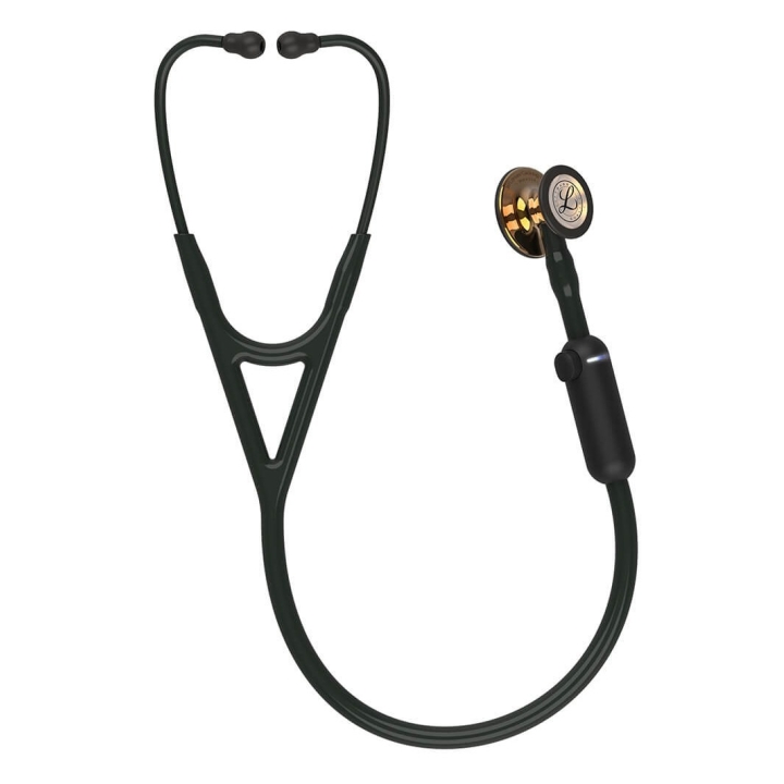 Stetoscop electronic 3M™ Littmann® CORE Digital, Negru, capsula cupru (Black/High-Polish Copper) - imagine 2