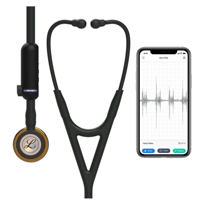 Stetoscop electronic 3M™ Littmann® CORE Digital, Negru, capsula cupru (Black/High-Polish Copper) - imagine 5