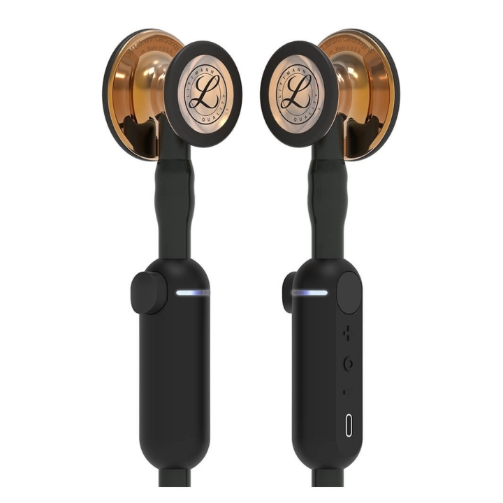 Stetoscop electronic 3M™ Littmann® CORE Digital, Negru, capsula cupru (Black/High-Polish Copper) - imagine 6
