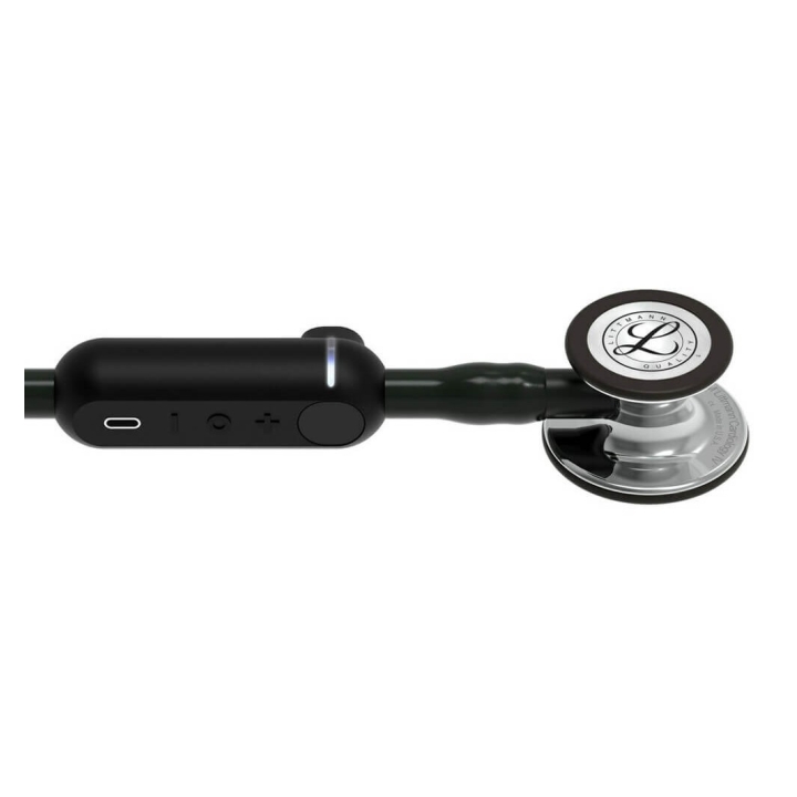Stetoscop electronic 3M™ Littmann® CORE Digital, Negru, capsula oglinda (Black/High-Polish Mirror) - imagine 3