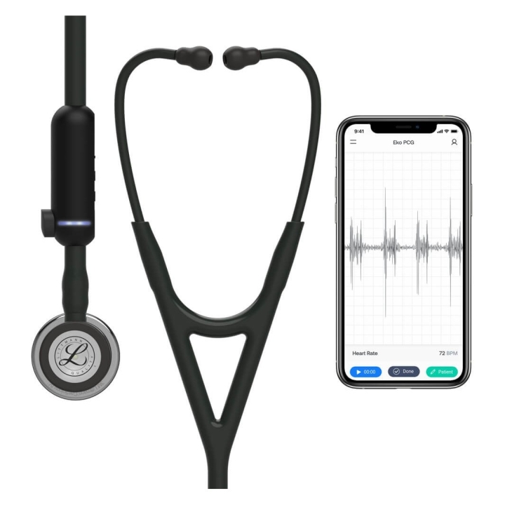 Stetoscop electronic 3M™ Littmann® CORE Digital, Negru, capsula oglinda (Black/High-Polish Mirror) - imagine 5