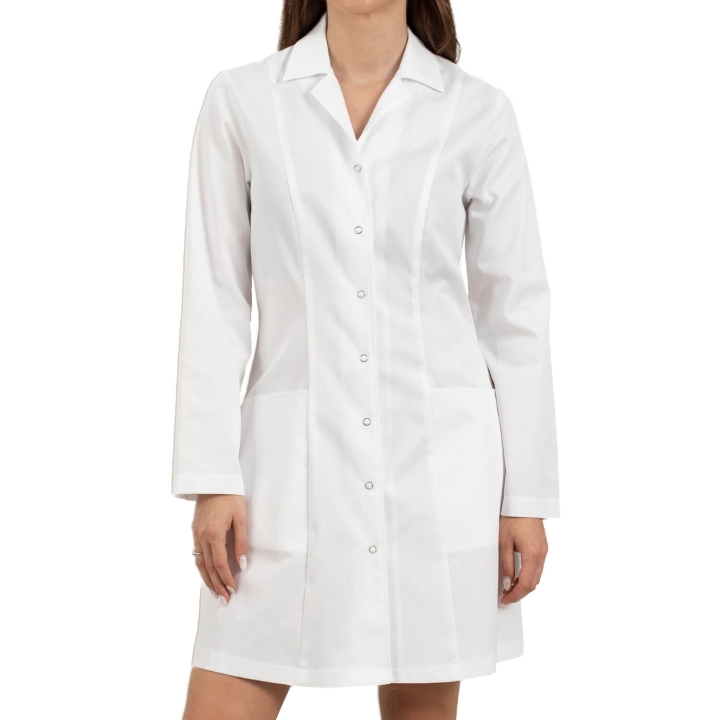 Halat medical alb 3/4 cu rever - Sofia - imagine 6