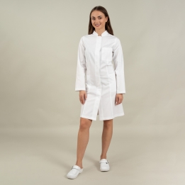 Halat medical alb 3/4 cu guler tunica - Diana