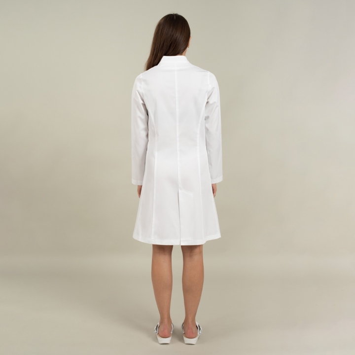 Halat medical alb 3/4 cu guler tunica - Diana - imagine 2