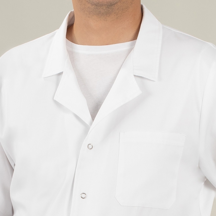 Halat medical alb 3/4 cu rever - Robert - imagine 3