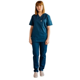 Costum medical Lotus 1, Basic 1, turcoaz inchis