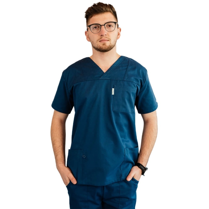 Costum medical Lotus 1, Basic 1, turcoaz inchis - imagine 6