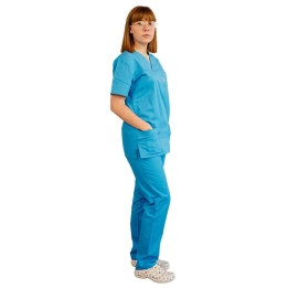 Costum medical Lotus 1, Basic 1, albastru deschis