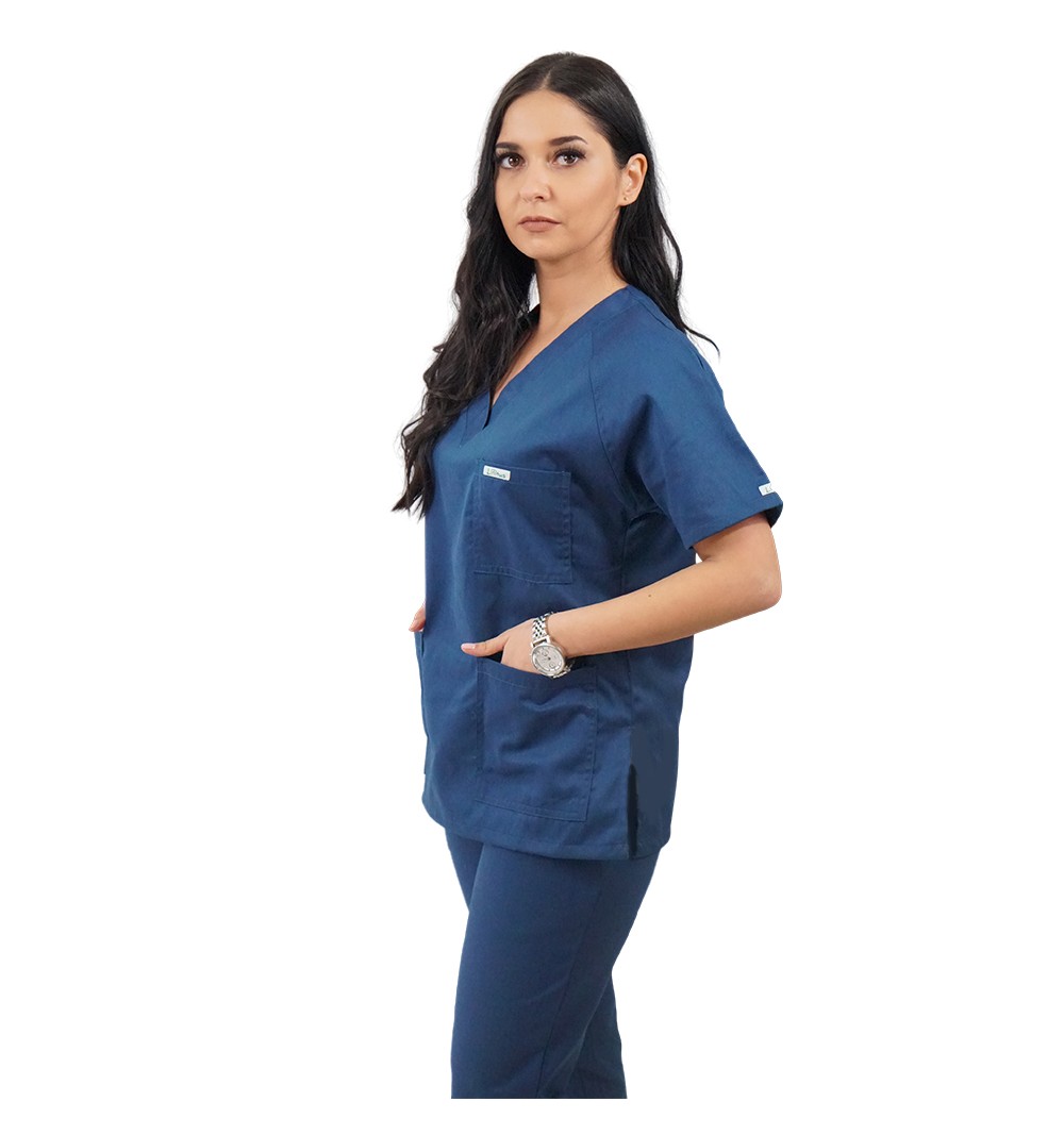 Costum medical Lotus 3, Basic 2, BBC, stretch, turcoaz inchis