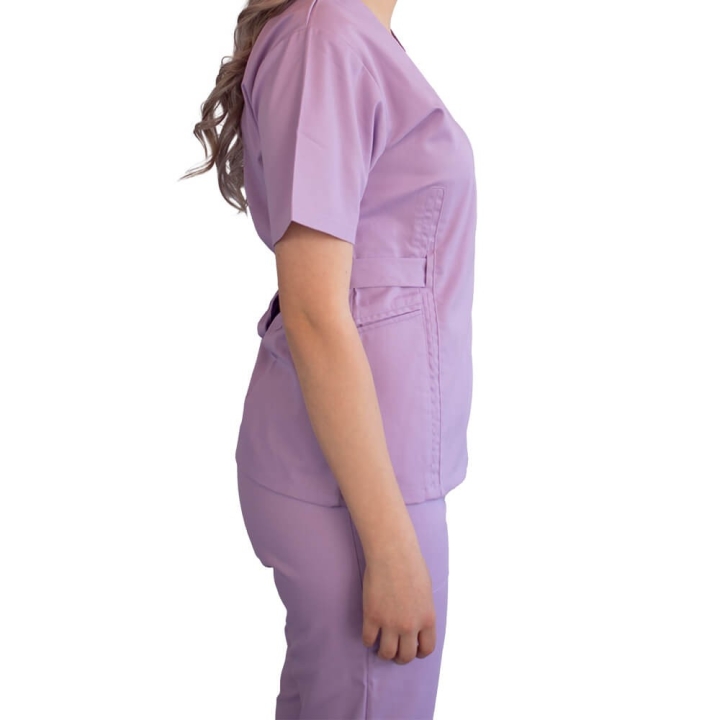 Bluza kimono cu maneca scurta, Lotus 1, lila - imagine 3
