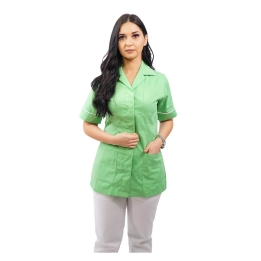 Bluza medicala capse/rever Lotus 1, LIR1, verde island