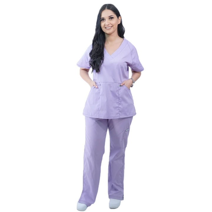 Costum medical Lotus 1, LK016, lila - imagine 2