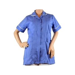 Bluza medicala fermoar/rever Lotus 1, LIR2, albastru ciel
