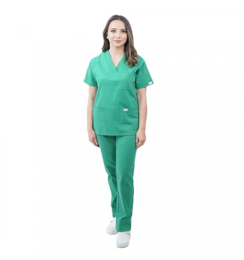 Costum medical Lotus 3, Basic 2, unisex, verde chirurgical