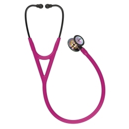 Stetoscop 3M™ Littmann® Cardiology IV, Roz inchis/fumuriu, capsula curcubeu (Raspberry/Smoke/High-Polish Rainbow)