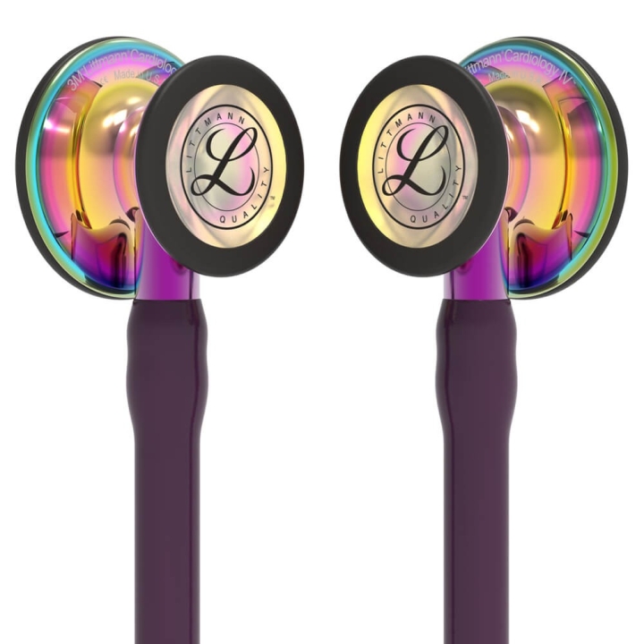 Stetoscop 3M™ Littmann® Cardiology IV, Violet/negru, capsula curcubeu (Plum/Violet/Black/High-Polish Rainbow) - imagine 4