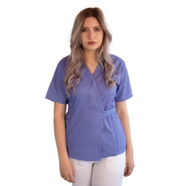 Bluza kimono cu maneca scurta, Lotus 1, albastru ciel