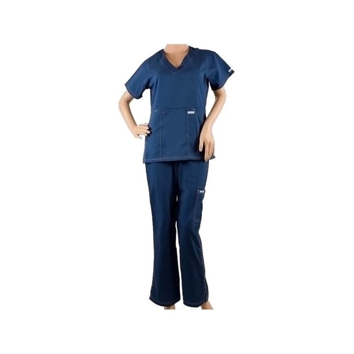 Costum medical Lotus 1, LK016, turcoaz inchis - imagine 1