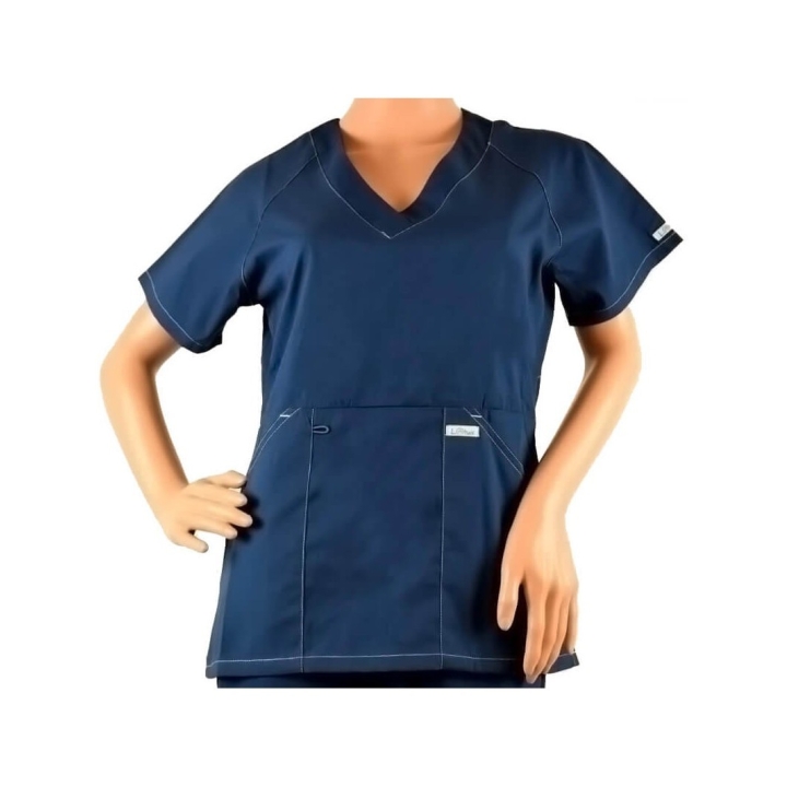 Costum medical Lotus 1, LK016, turcoaz inchis - imagine 2