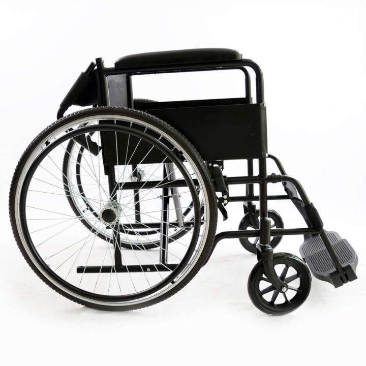 Carucior cu rotile pliabil, transport pacienti, actionare manuala - EKO STEELMAN - imagine 3