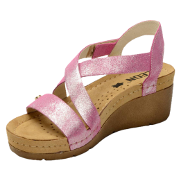 Sandale dama, din piele, de vara, Leon 1005, roz