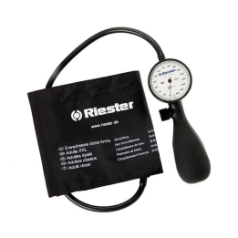 Tensiometru mecanic Riester Shock-Proof®, alb, manseta cu inchidere velcro, marime extra-large