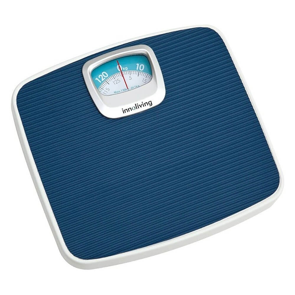 Cantar mecanic 130 kg, alb sau albastru - INN-114