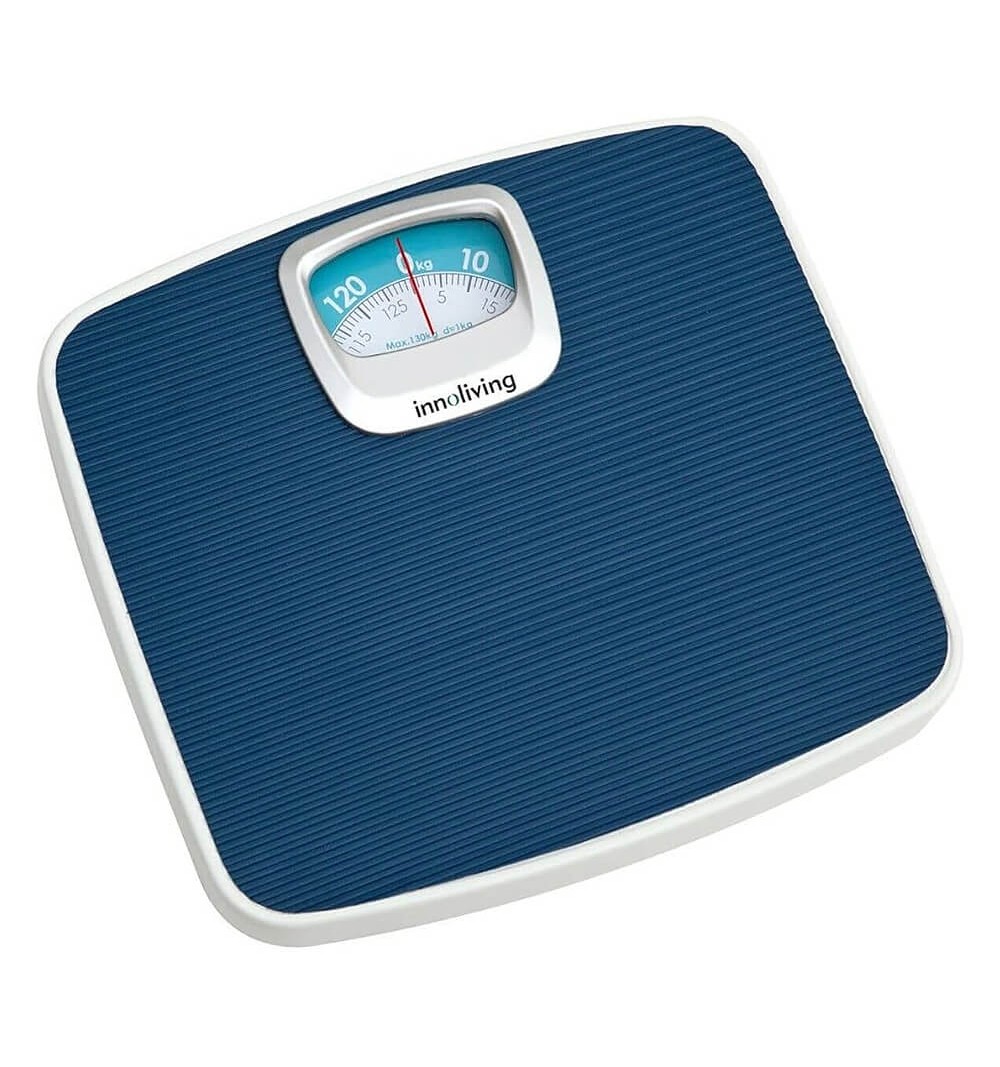 Cantar mecanic 130 kg, alb sau albastru - INN-114