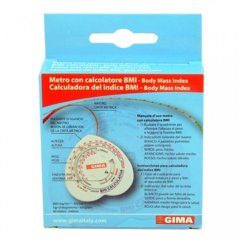 Centimetru retractabil tip ruleta cu calculator BMI, lungime 150 cm - GIMA27342