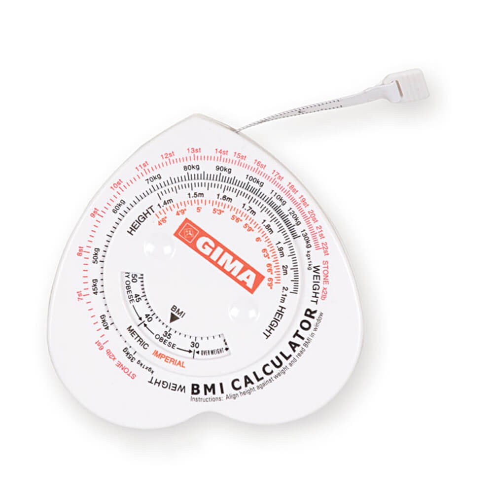Centimetru retractabil tip ruleta cu calculator BMI, lungime 150 cm - GIMA27342