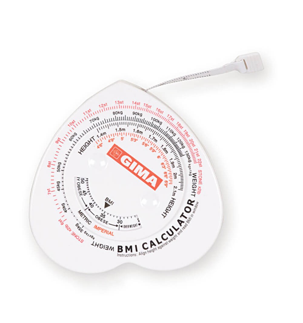 Centimetru retractabil tip ruleta cu calculator BMI, lungime 150 cm - GIMA27342