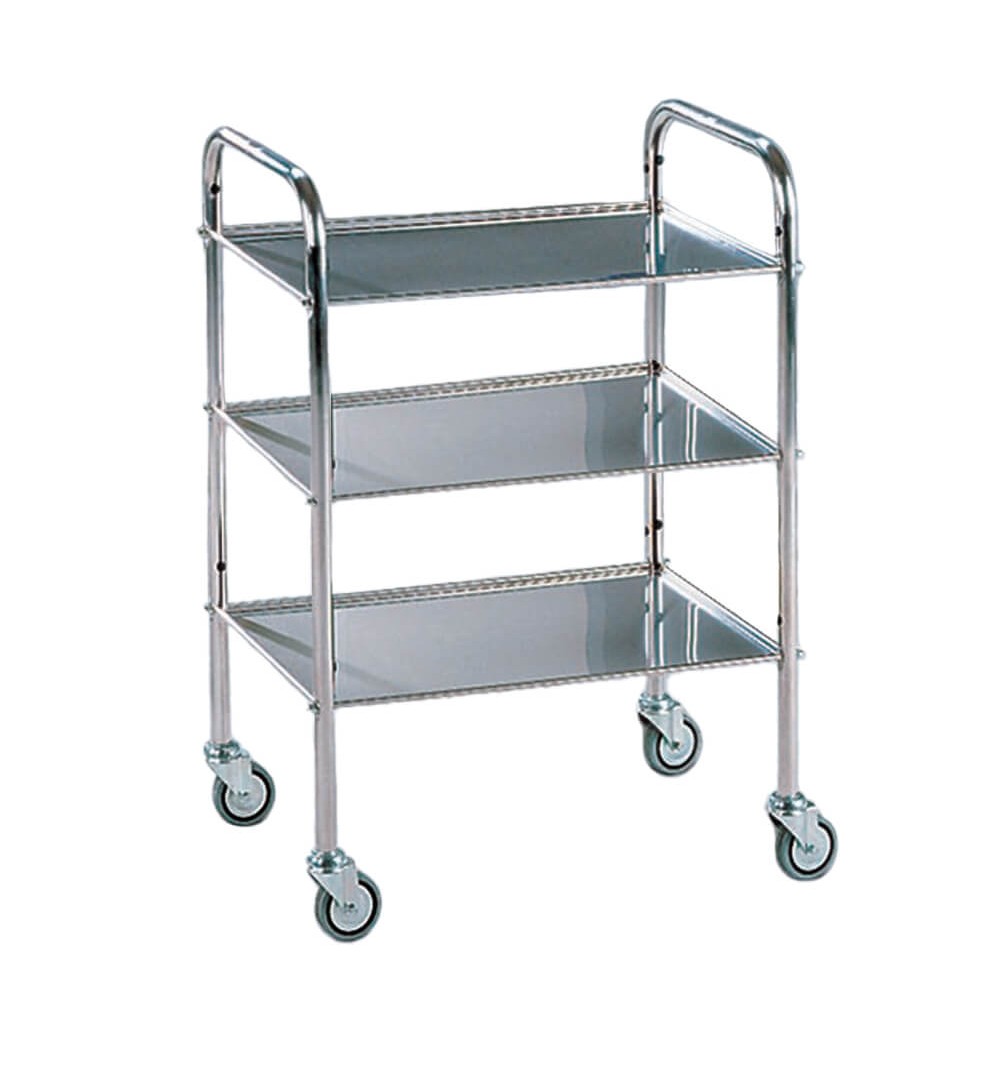Masuta instrumentar cadru de aluminiu cu 3 rafturi