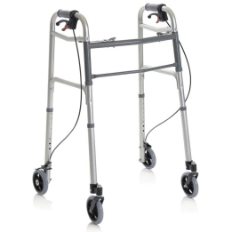Cadru de mers pliabil cu 4 roti si frana - RP742