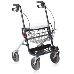 Rolator din otel vopsit, cu 4 roti, sezut si cos - RP689