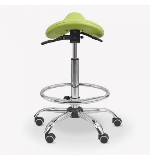 Scaun rotativ, cu suport picioare, pentru doctori - ERGO-STS-PODN