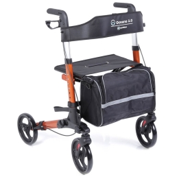 Rolator pliabil cu cadru din aluminiu vopsit, culoare portocaliu - RP545A OCEANO 2.0
