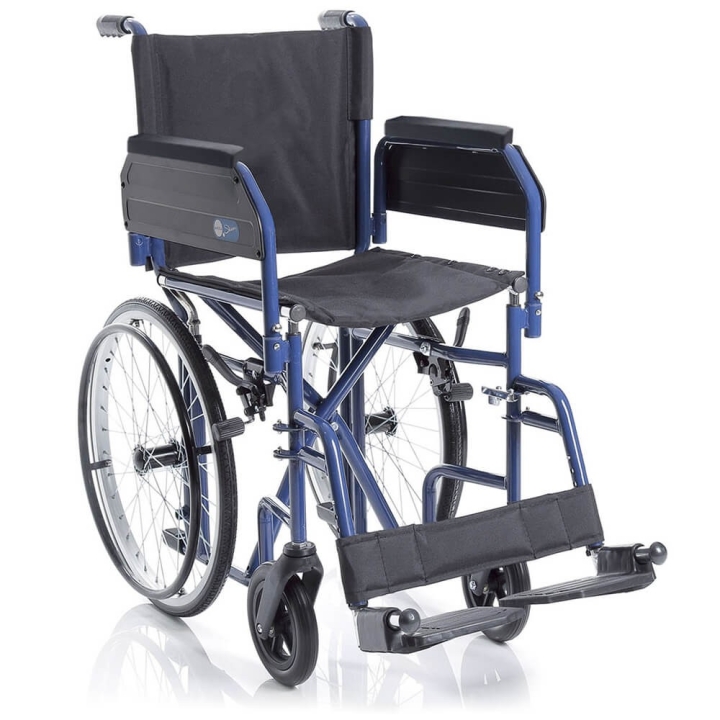 Carucior cu rotile pliabil transport pacienti, actionare manuala - CP620 Skinny - imagine 1