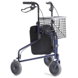 Rolator din otel vopsit, cu 3 roti, cos si geanta - RP685B CRYO