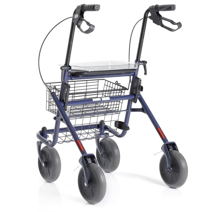Rolator din otel vopsit, cu 4 roti, sezut si cos - RP690 DYONE - imagine 2