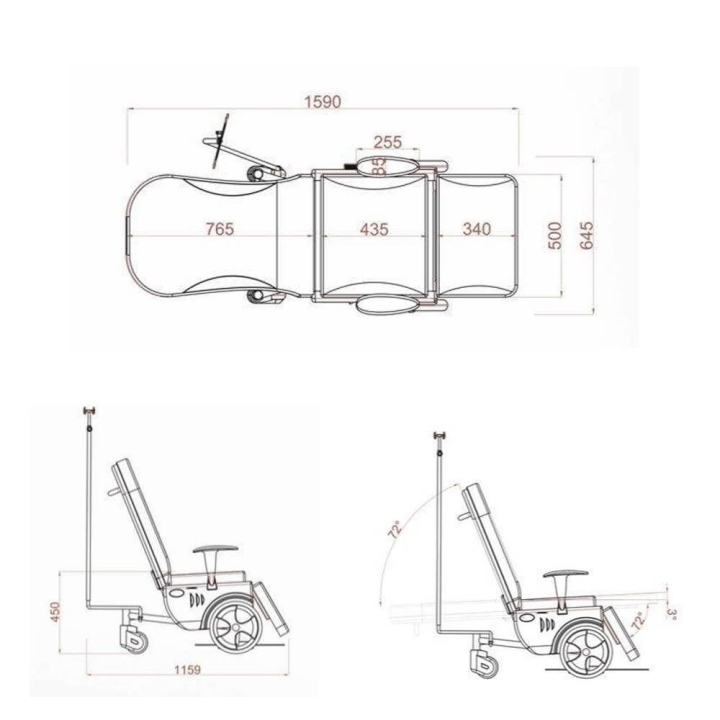 Scaun transport pacienti GAMMA - imagine 5