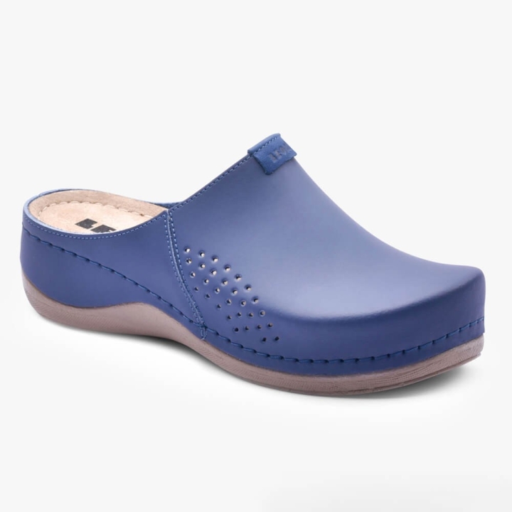 Saboti medicali Leon 930 Bakkar, de dama, din piele, bleumarin mat - imagine 1