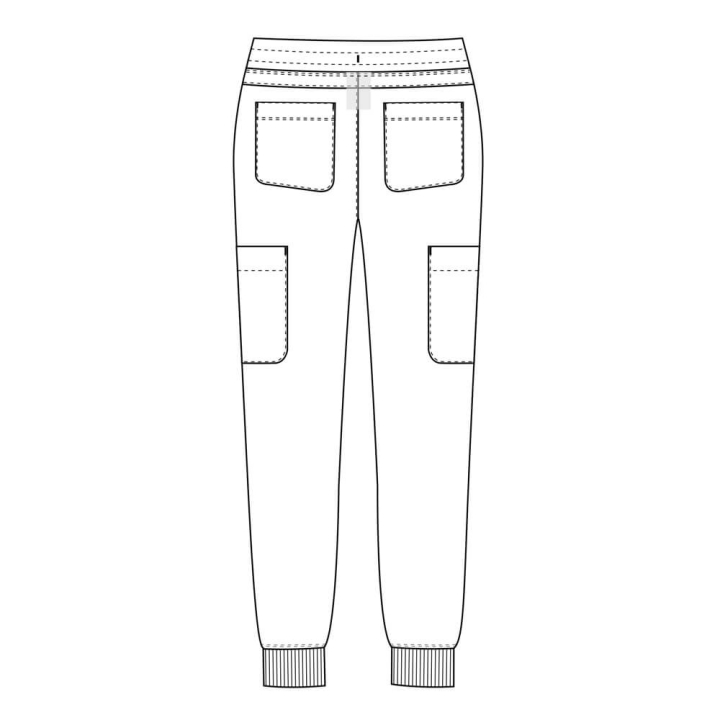 Pantaloni medicali Lotus Flex, stretch, cu snur, negru, TRS-SP4-V3 - imagine 7