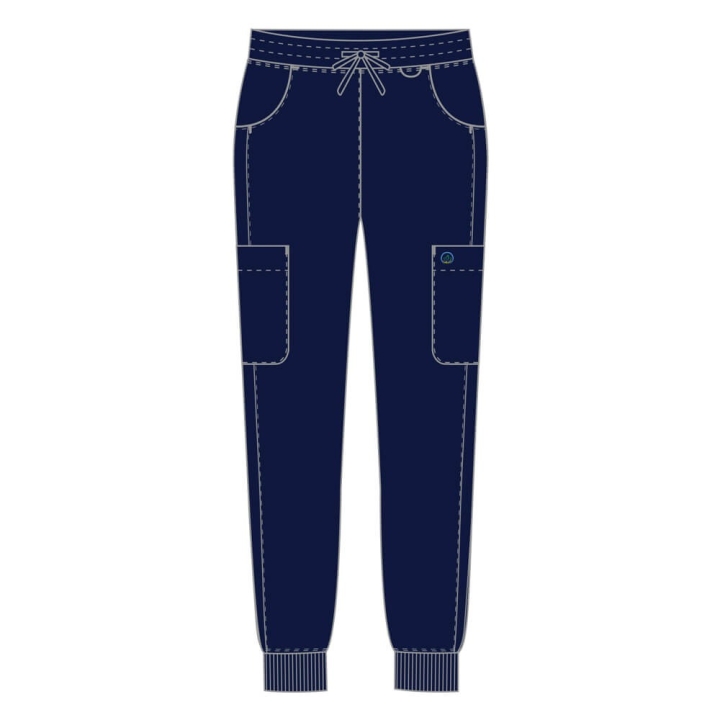 Pantaloni medicali Lotus Flex, stretch, cu snur, negru, TRS-SP4-V3 - imagine 4