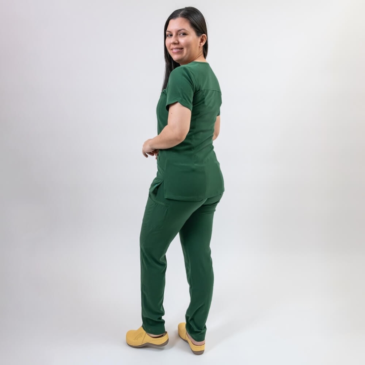 Costum medical Lotus Flex, stretch, verde hunter, TS-NP10 TS-SP3 - imagine 3