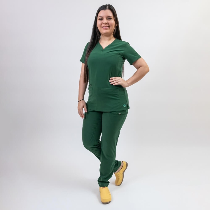 Costum medical Lotus Flex, stretch, verde hunter, TS-NP10 TS-SP3 - imagine 1