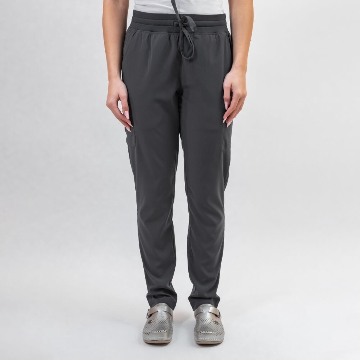 Pantaloni medicali Lotus Flex, stretch, cu snur, gri, TS-SP3 - imagine 4